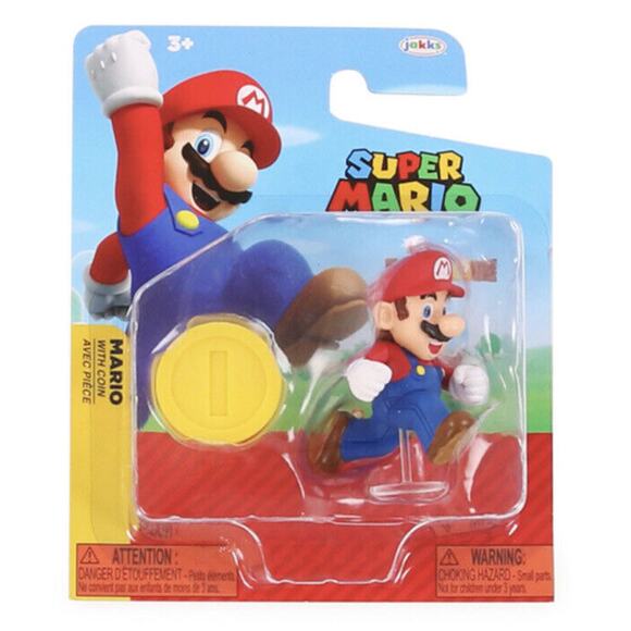 JAKKS Pacific Other - 🔥Nintendo Jakks Pacific Super Mario Characters Running Mario Coin Figure BNIB🔥